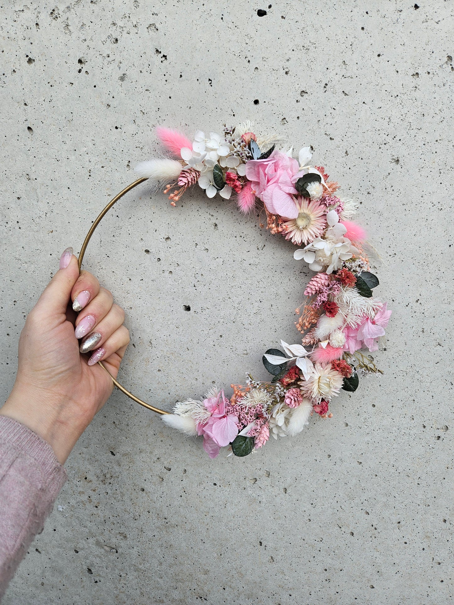 Couronne de Fleurs Séchées "ROSA"