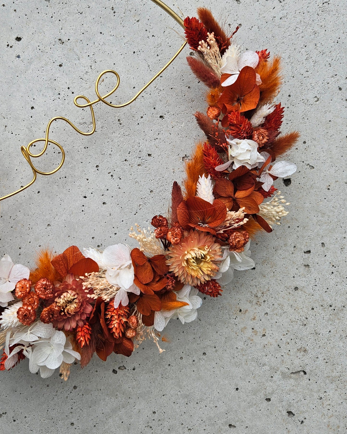 Couronne de Fleurs Séchées "TERRACOTTA"