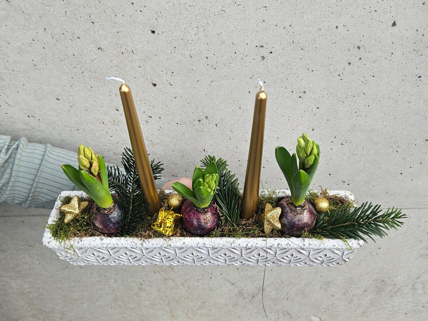 Chemin de Table avec des Jacinthes