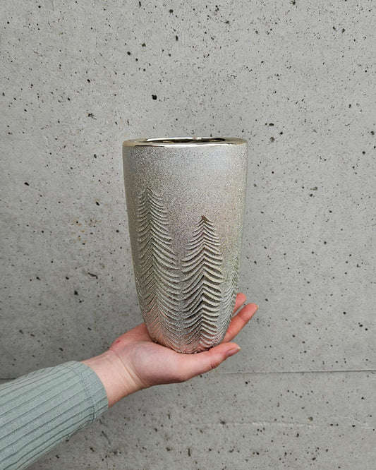 Vase Argenté Sapin