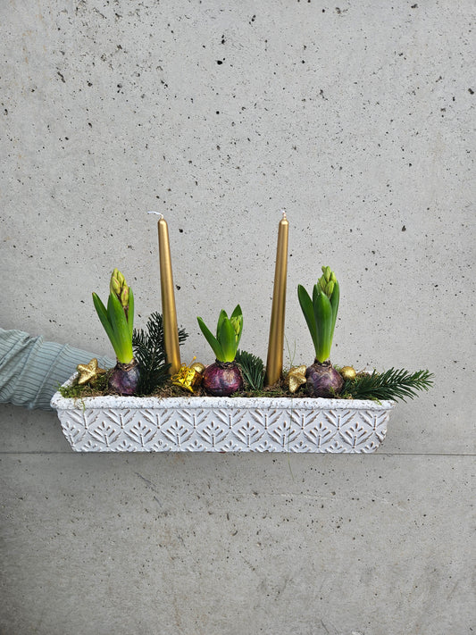 Chemin de Table avec des Jacinthes